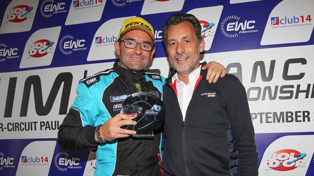 Anthony Delhalle EWC Spirit Trophy awarded to Damien Saulnier
