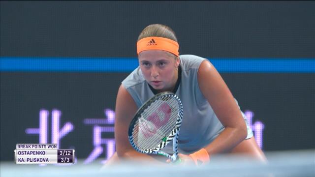 Ostapenko remet le nez à la fenêtre et s'offre Pliskova Ostapenko remet le nez à la fenêtre et s'offre Pliskova