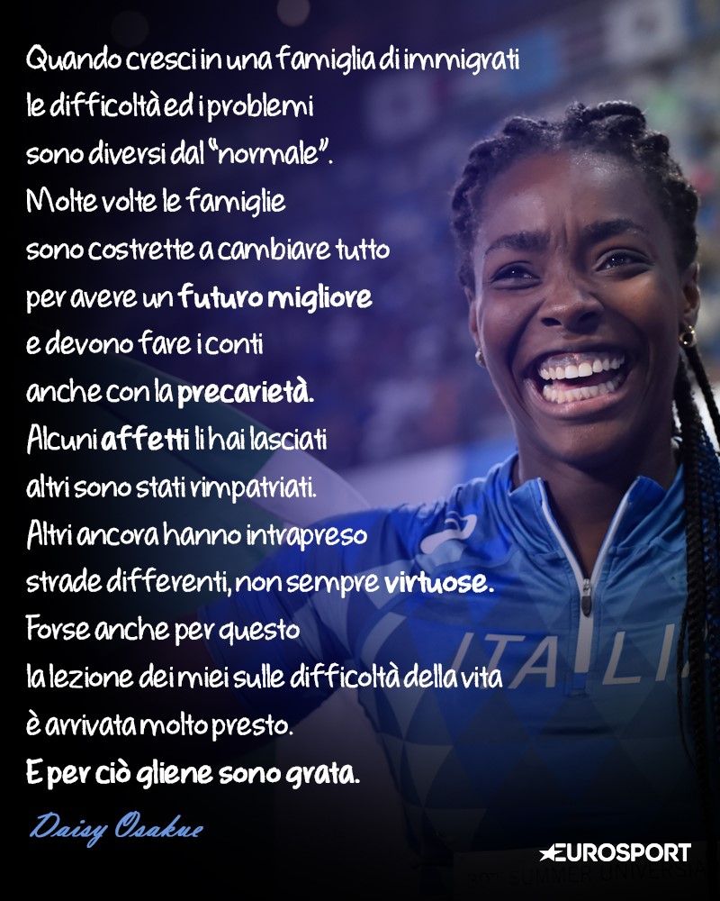 Daisy Osakue, le lezioni della vita