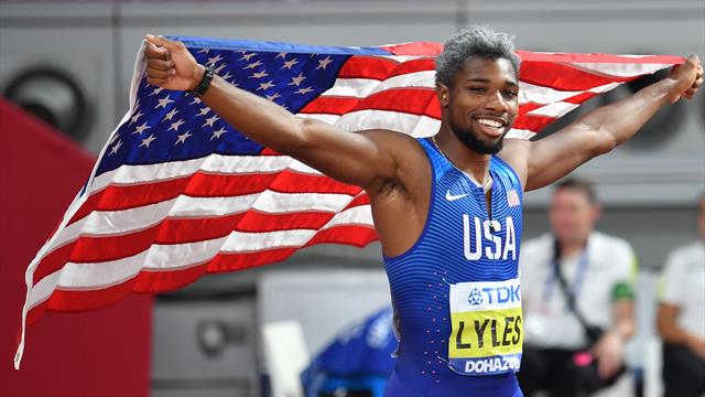 Pour Noah Lyles, c'est l'heure — Mondiaux de Doha Pour Noah Lyles, c'est l'heure — Mondiaux de Doha