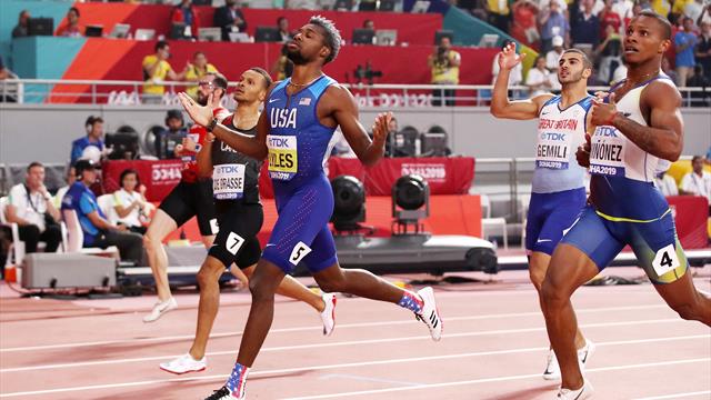 Noah Lyles non fa sconti, volata vincente sui 200 metri; De Grasse si arrende