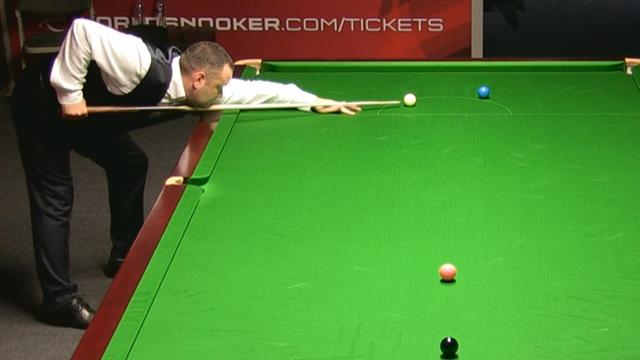 Stephen Maguire makes a century of 125 against Oliver Lines Stephen Maguire makes a century of 125 against Oliver Lines