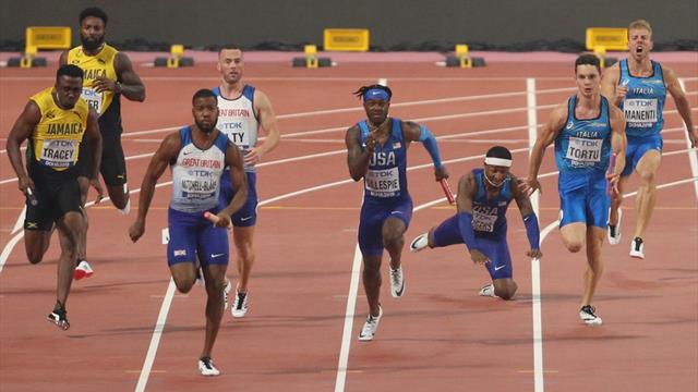 Il record italiano non basta: staffetta 4x100 eliminata, niente finale per Tortu & Co.