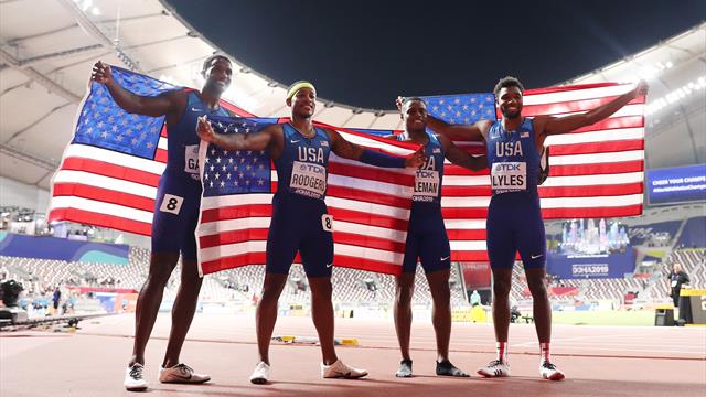 SUA au cucerit în sfârșit aurul la Mondiale, în ștafeta de 4x100 metri. "Blestemul" dura de 12 ani