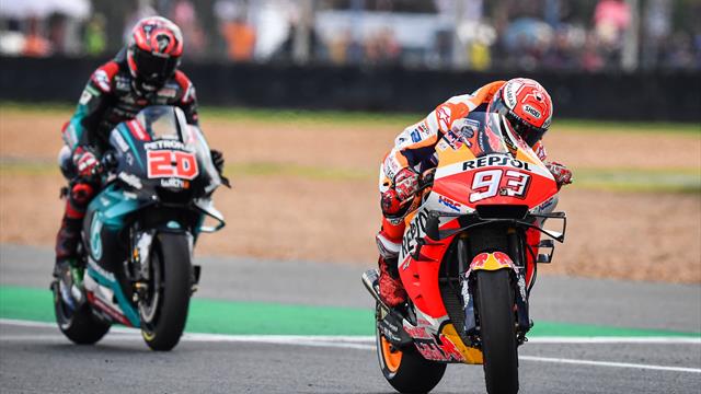 Marquez coiffe Quartararo pour la victoire et son 6e titre