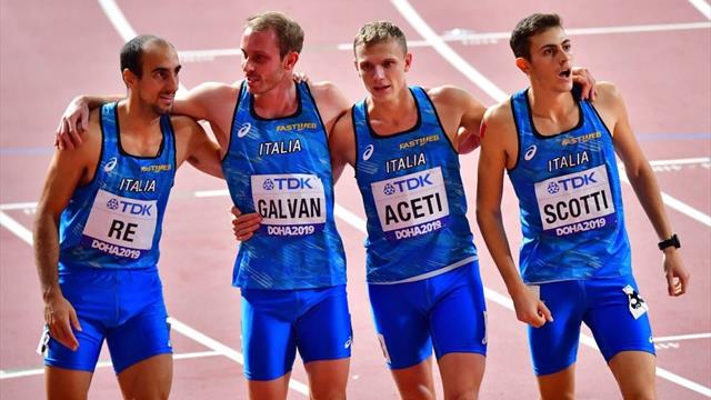 Italia chiuda sesta con la staffetta 4×400, non funziona l’esperimento Davide Re al lancio