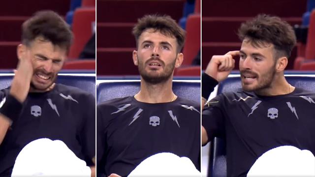 La inquietante imagen de Londero ante Murray: a bofetada limpia al ver que iba a perder el partido