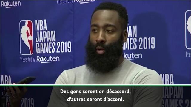Tweet polémique - Harden : ''Tout le monde a sa liberté d'expression'' Tweet polémique - Harden : ''Tout le monde a sa liberté d'expression''