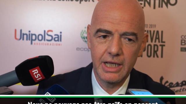 Racisme - Infantino : "C'est naïf de penser que le football peut changer le monde" Racisme - Infantino : "C'est naïf de penser que le football peut changer le monde"