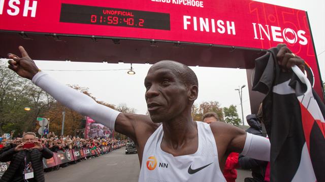 Kipchoge passe sous les 2 heures, sans établir un nouveau record du monde