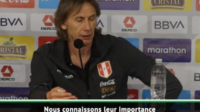 Pérou - Gareca : "L'Uruguay a assez de talents pour remplacer Suarez et Cavani" Pérou - Gareca : "L'Uruguay a assez de talents pour remplacer Suarez et Cavani"