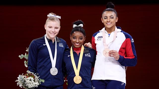 Simone Biles straripante, ai Mondiali eguaglia il record di 23 medaglie con il 17° oro