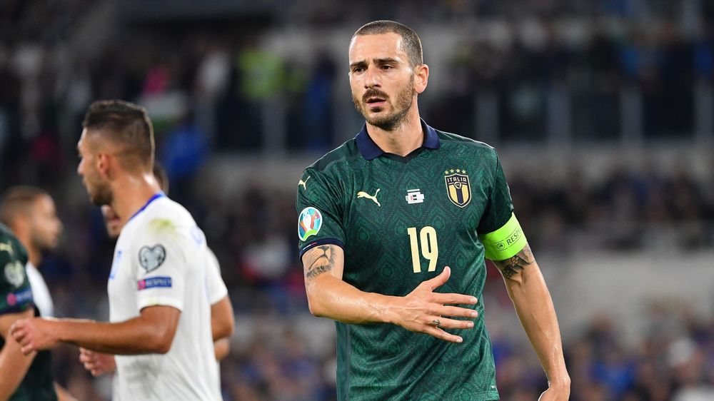 Leonardo Bonucci capitano dell'Italia nel match contro la Grecia - 2019