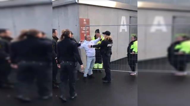 Самый пьяный фанат в мире хотел попасть на игру сборной Румынии. Только взгляните на его походку!