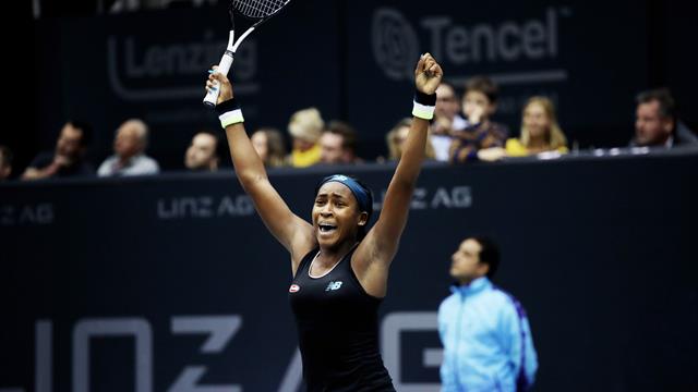 15-year-old Coco Gauff wins first WTA Tour title with victory over Ostapenko in Linz