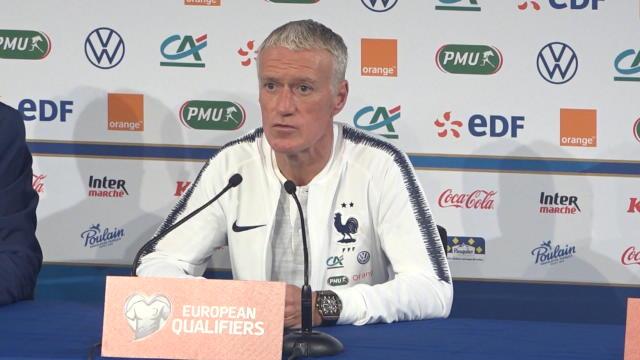 Bleus - Deschamps : ''On ne va pas penser aux problèmes géopolitiques'' Bleus - Deschamps : ''On ne va pas penser aux problèmes géopolitiques''