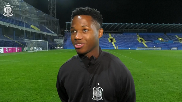 Ansu Fati cuenta los detalles de su debut con España Sub 21 Ansu Fati cuenta los detalles de su debut con España Sub 21