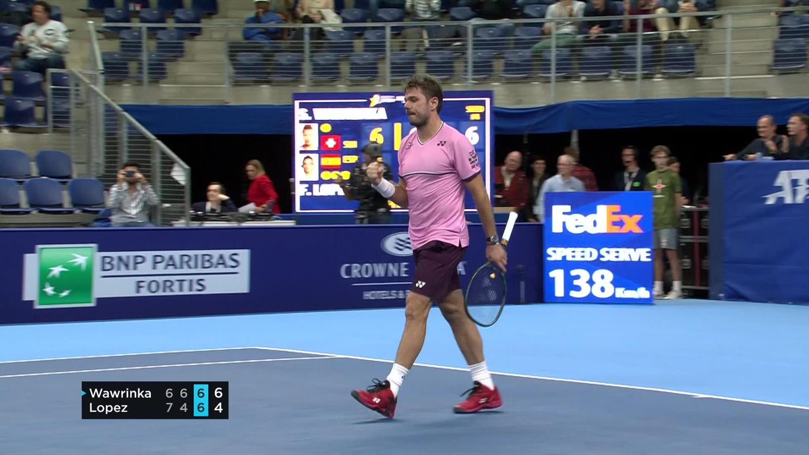 Tennis news - Stan Wawrinka outlasts Feliciano Lopez to reach Antwerp quarter-finals - Eurosport.com