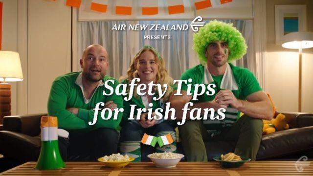 Air New Zealand mostra all'Irlanda le uscite... Dai quarti di finale della Coppa del Mondo!