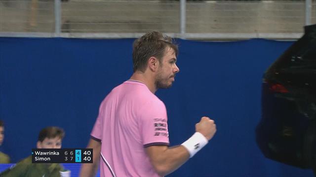 En bout de course et avec un sacré coup de poignet, le coup droit parfait de Wawrinka En bout de course et avec un sacré coup de poignet, le coup droit parfait de Wawrinka