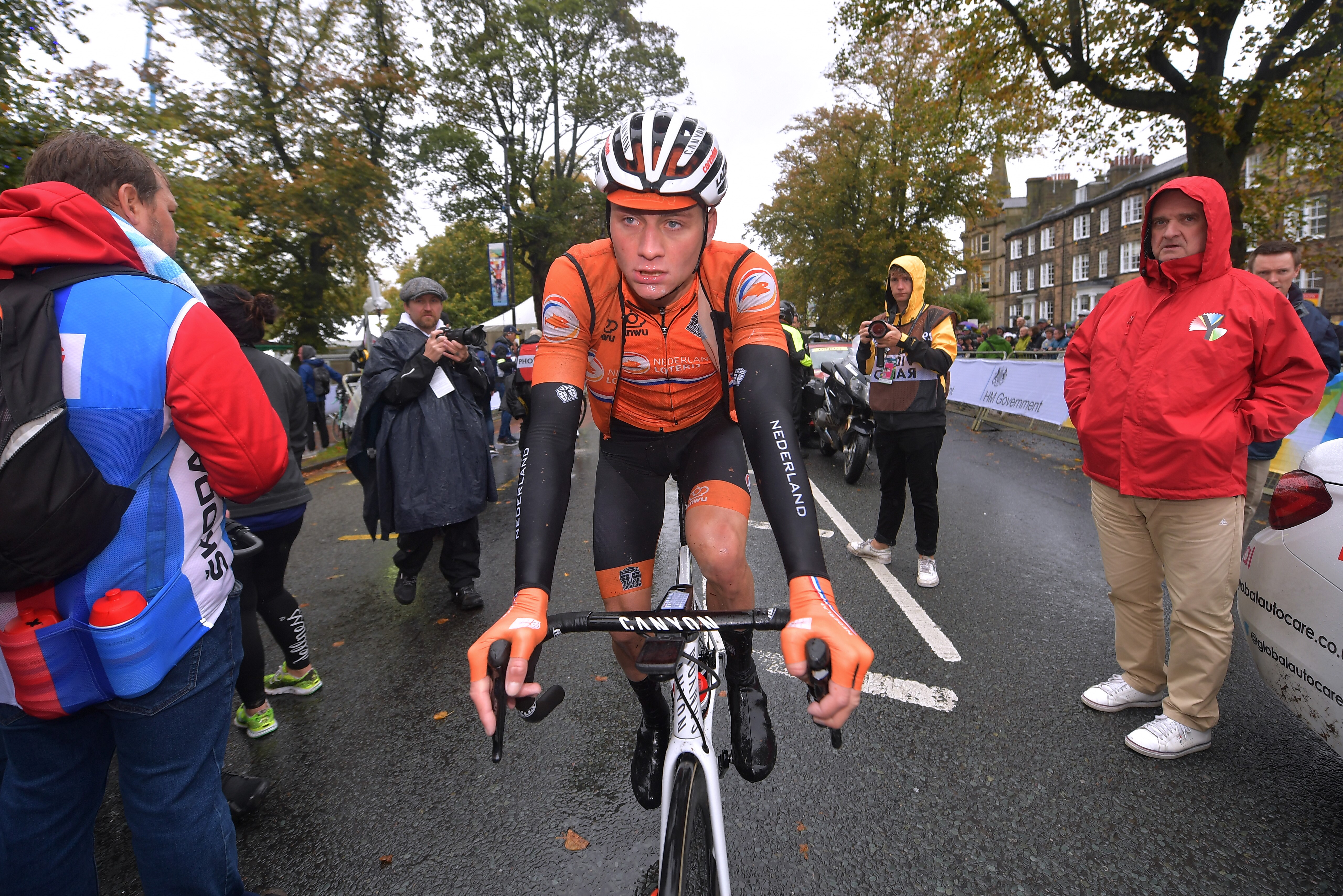 Mathieu van der Poel à l'arrivée des Mondiaux 2019