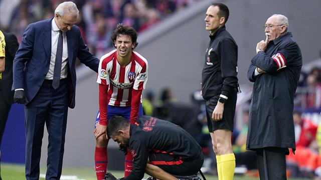 Atletico Madrid, è un sabato nero: solo 1-1 col Valencia e Joao Felix si infortuna