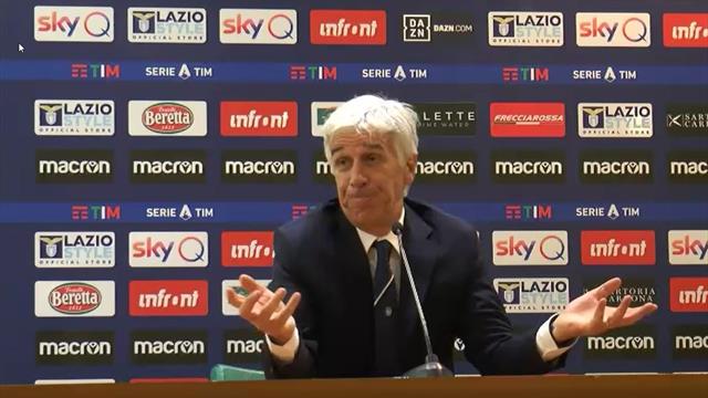 Gasperini: "Immobile solo sfiorato, 2° rigore inesistente. Episodi gravi, Lazio rilanciata" Gasperini: "Immobile solo sfiorato, 2° rigore inesistente. Episodi gravi, Lazio rilanciata"