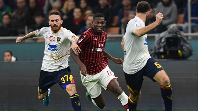 Pour les débuts de Pioli, l'AC Milan tenu en échec par Lecce