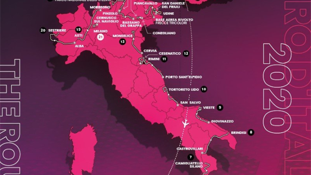 Giro 2020: So sieht die Strecke und die 21 Etappen aus Giro 2020: So sieht die Strecke und die 21 Etappen aus