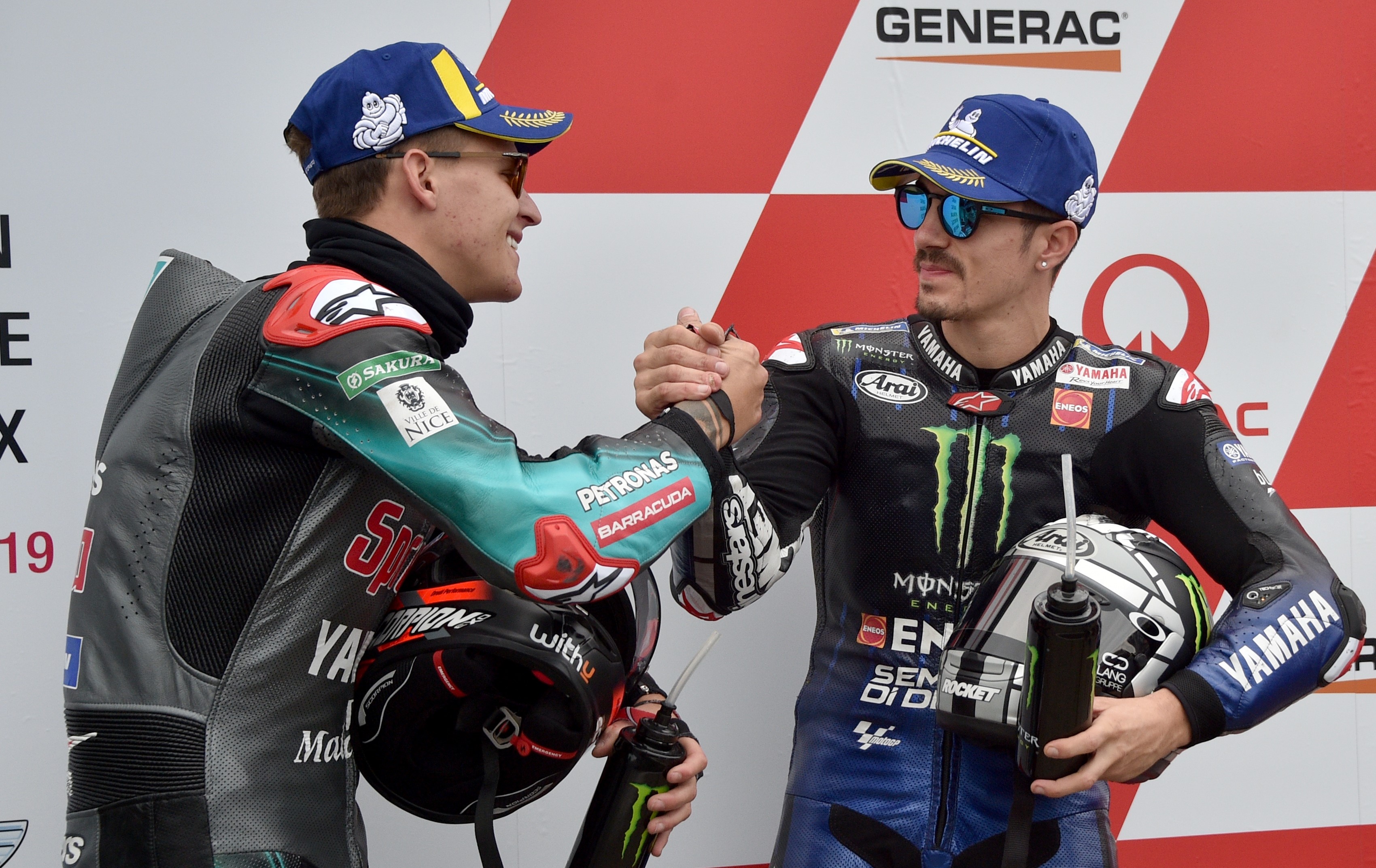 Fabio Quartararo (Yamaha SRT), Maverick Vinales (Yamaha Factory) - GP of Australia 2019