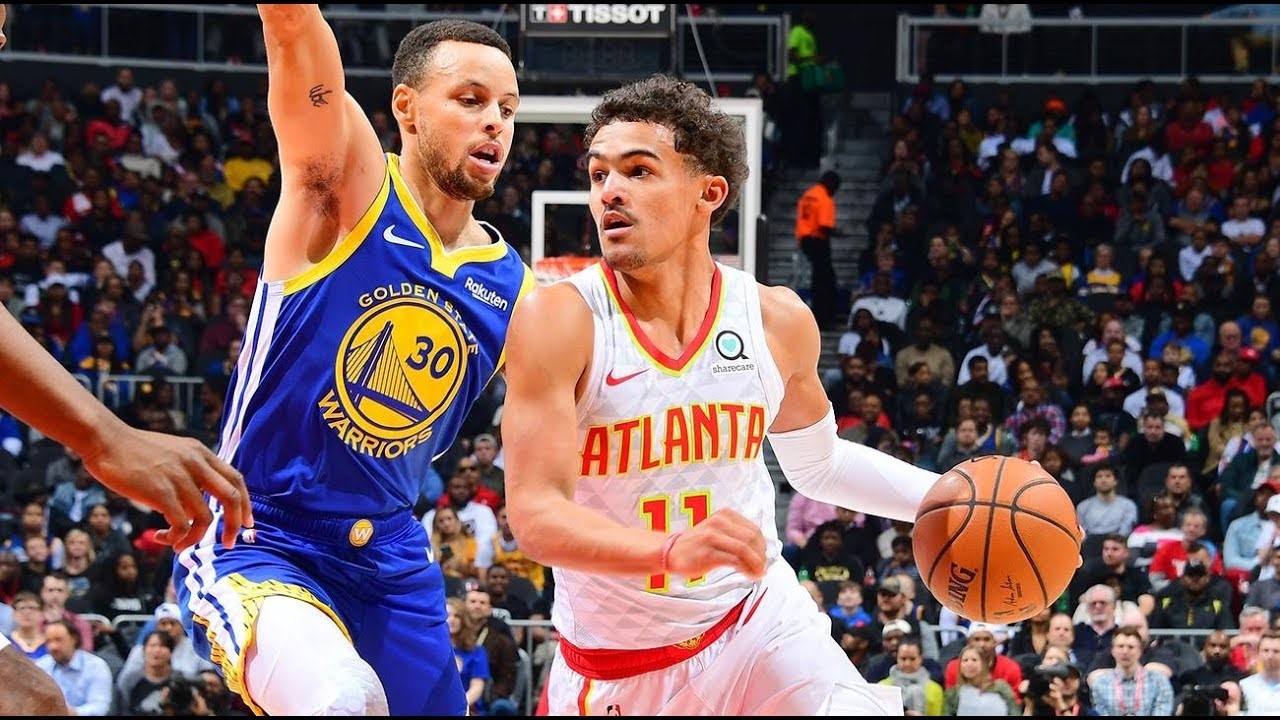 Trea Young (Atlanta Hawks) and Stephen Curry (Golden State Warriors