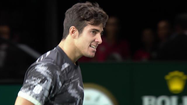 Chardy a lutté mais Garin s'est arraché : les temps forts du match Chardy a lutté mais Garin s'est arraché : les temps forts du match