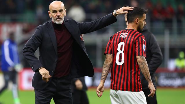 Pioli: "Suso fischiato? Deve reagire con carattere. Ibra e Piatek, nel calcio tutto è possibile"