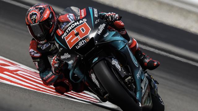 Quartararo takes pole in Malaysia after Marquez crash