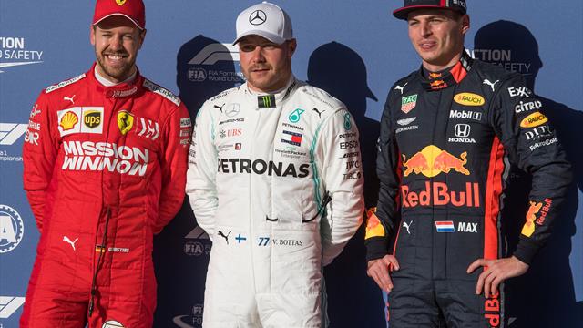 Bottas on pole, Hamilton starts fifth as he bids for title