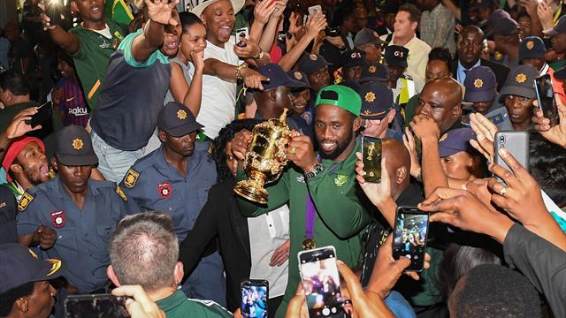 El apoteósico regreso de Sudáfrica a casa tras ganar el Mundial de rugby 2019 El apoteósico regreso de Sudáfrica a casa tras ganar el Mundial de rugby 2019