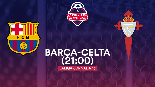 La previa en 60'' del Barça-Celta: Prohibido volver a fallar (21:00) La previa en 60'' del Barça-Celta: Prohibido volver a fallar (21:00)