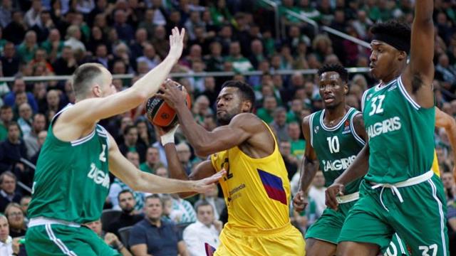 86-93. El Barça resiste en Lituania con un recital de Cory Higgins