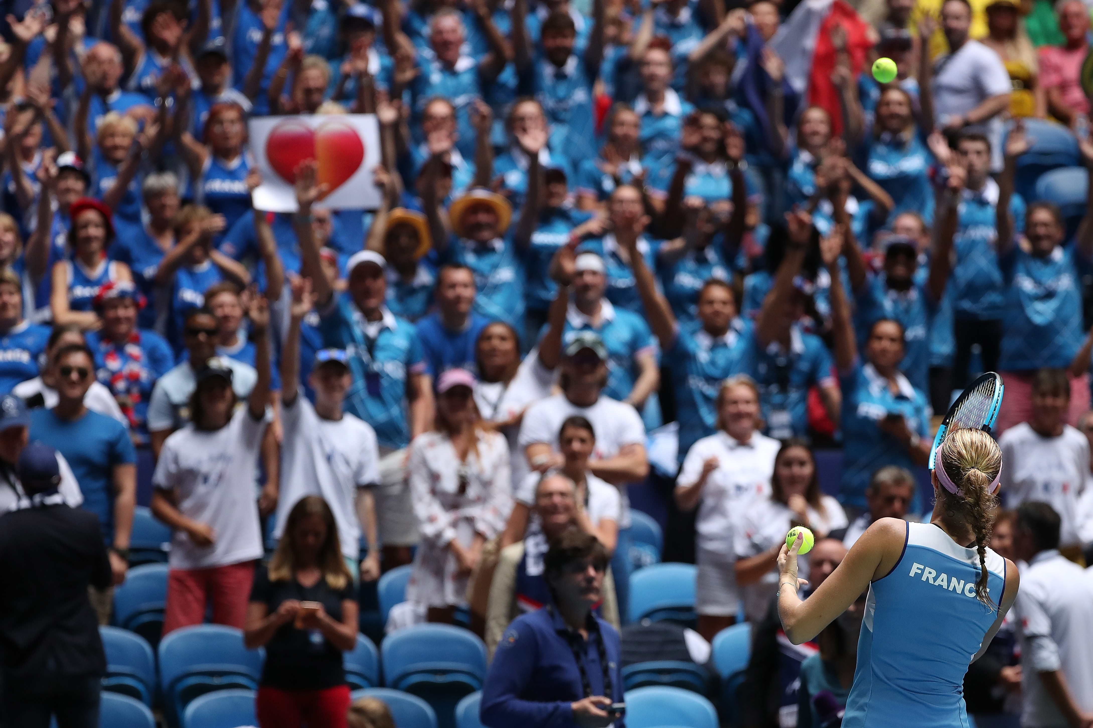 Kristina Mladenovic en finale de la Fed Cup 2019 à Perth