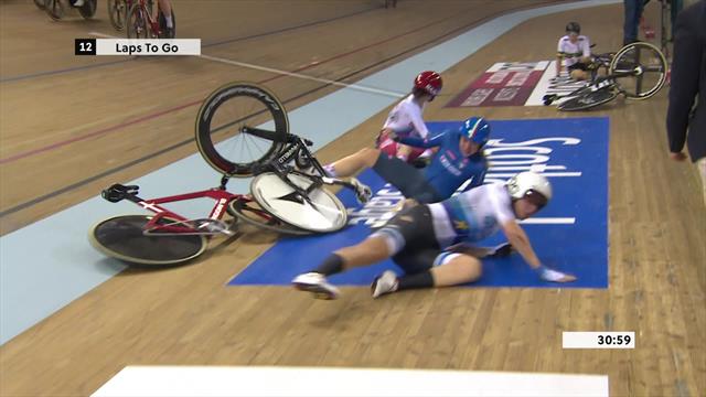 Copa del Mundo Glasgow: Edmondson provoca una montonera en el madison femenino Copa del Mundo Glasgow: Edmondson provoca una montonera en el madison femenino