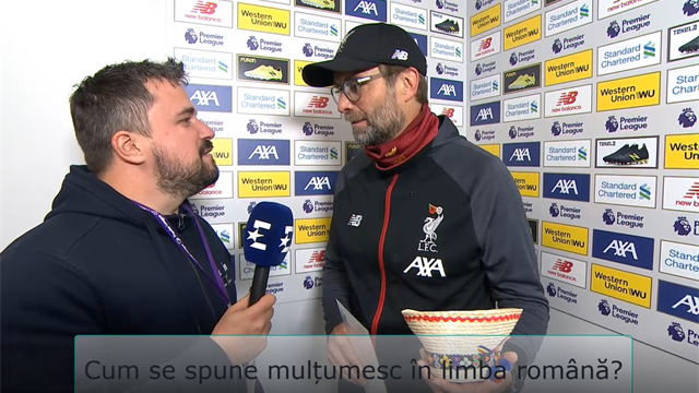 Klopp a primit un cadou din partea Eurosport România Klopp a primit un cadou din partea Eurosport România