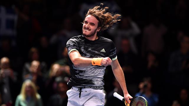 Tsitsipas overcomes Medvedev in battle of ATP Finals debutants