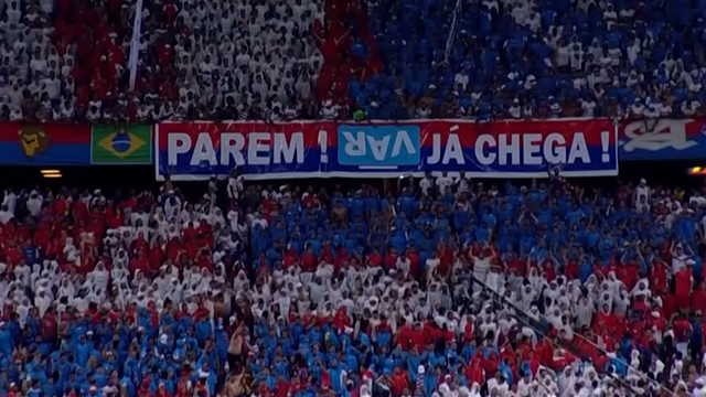 ‘Stop! Enough with VAR’ – Ref stops match over banner ‘Stop! Enough with VAR’ – Ref stops match over banner