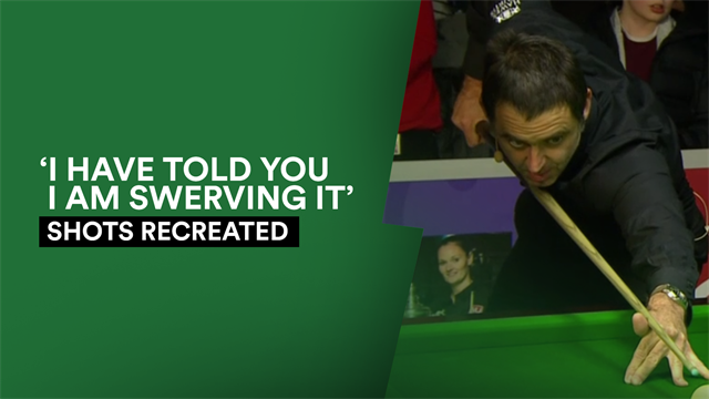 Shots Recreated: Can Ronnie O’Sullivan re-create his swerve shot? Shots Recreated: Can Ronnie O’Sullivan re-create his swerve shot?