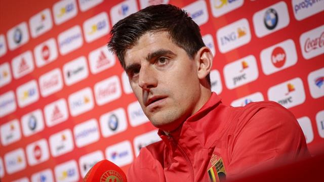 Courtois: "Se habla mucho del Real Madrid, los periódicos tienen que llenar 10 páginas cada día" Courtois: "Se habla mucho del Real Madrid, los periódicos tienen que llenar 10 páginas cada día"