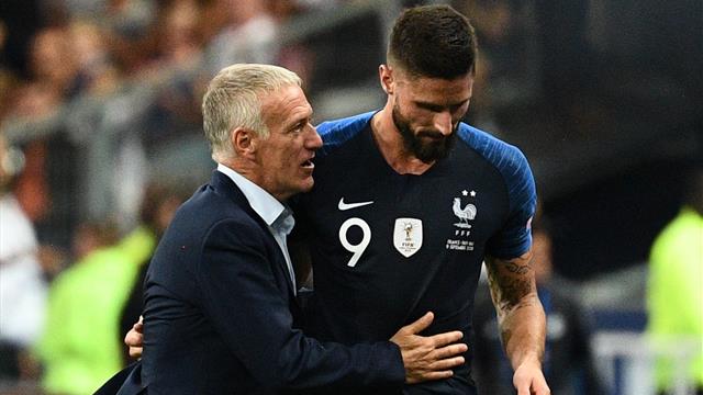 Deschamps heureux du retour de Giroud : "Il a encore prouvé qu'il était solide mentalement" Deschamps heureux du retour de Giroud : "Il a encore prouvé qu'il était solide mentalement"