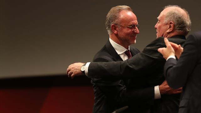 "War mir eine Ehre": Rummenigge verabschiedet Hoeneß mit emotionaler Rede "War mir eine Ehre": Rummenigge verabschiedet Hoeneß mit emotionaler Rede
