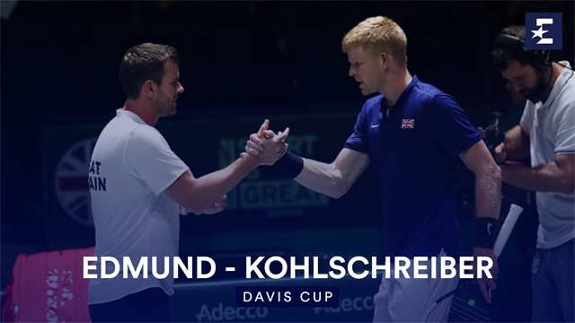 Highlights: Edmund storms past Kohlschreiber to give GB lead Highlights: Edmund storms past Kohlschreiber to give GB lead