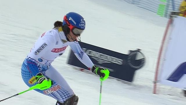 Vlhova's first run sees her lead Shiffrin Vlhova's first run sees her lead Shiffrin