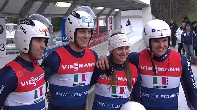 Wereldbeker Innsbruck | Italianen winnen team relay Wereldbeker Innsbruck | Italianen winnen team relay